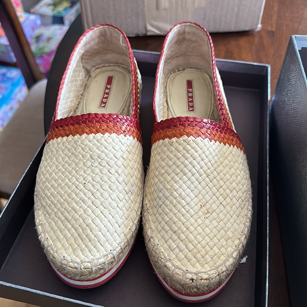 Prada Straw Espadrilles in size 39